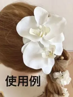 胡蝶蘭　成人式　卒業式　七五三　髪飾り　前撮り　和装　ウェディング　ちょい足し