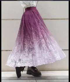 axes femme グラデレース サーキュラー スカート フェアリーグランジのサムネイル