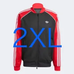 藤井風着用 adidasルーズ メッシュ トラックトップ 黒 赤 アディダスXS