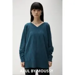 AZUL BY MOUSSY バイアスニット ドルマンスリーブ グリーン M
