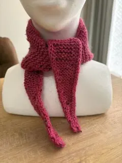 手編み　ソフィー　スカーフ　ニットスカーフ　ミニマフラー