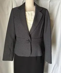 テーラードジャケット黒白チェック L