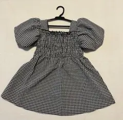 新品タグ付　season reason ギンガムチェック　バルーン袖　チュニック