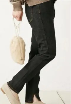 CIAOPANIC TYPY 裾スリットデニムレギパン ブラック Mサイズ