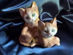 《オルゴール》ヴィンテージKATO KOGEI 陶器製 子猫2匹のサムネイル