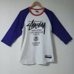 STUSSY ラグランスリーブTシャツ Mサイズ