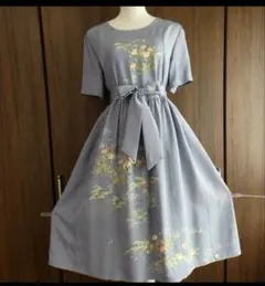 着物リメイク 正絹訪問着 ワンピース