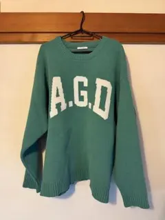 BAYFLOW A.G.D ロゴ クルーネック ニット グリーンのサムネイル
