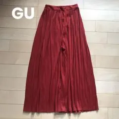 S プリーツパンツ オレンジ ダークオレンジ テラコッタ ワイドパンツ スカンツ