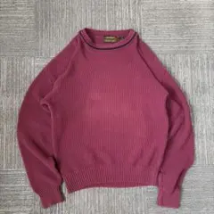 Eddie Bauer 黒タグ80s パープル クルーネック セーター