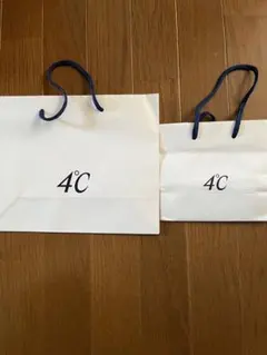 4℃ ショップ袋 2枚セット (中古)のサムネイル