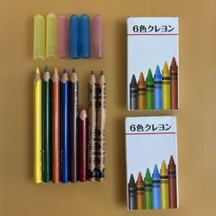 こどもえんぴつ　6色クレヨン等　セットのサムネイル