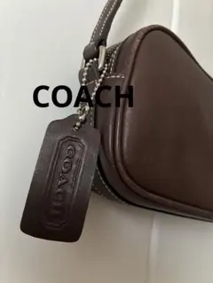 COACH オールドコーチ レザーショルダーバッグ ポシェット ダークブラウン