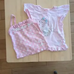 メゾピアノ　Tシャツ　シャーリーテンプル　キャミソール　セット