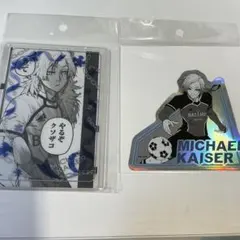 ブルーロック展　ミヒャエル・カイザー　硬質ケース&ブロマイドセット　ステッカー