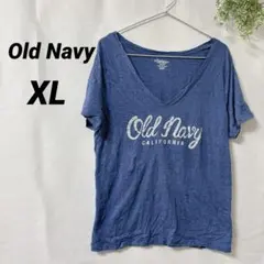 Old Navy 【XL】ロゴTシャツ Vネック カリフォルニア［1点もの］