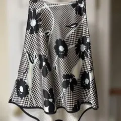 ⭐️M'S GRACY フレアスカート 花柄 ギンガムチェック 38のサムネイル