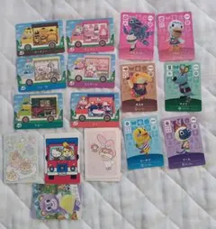 あつ森　アミーボカード　サンリオ等セット　12枚　シール