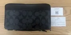 COACHコーチ　ブラック ダブルジップ長財布