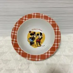 【レア 美品】ディズニー レトロ ミッキー ミニー ボウル 大皿 食器 非売品