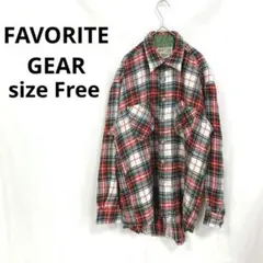 FAVORITE GEAR ▶ チェック柄ネルシャツ フリーサイズ 赤×緑