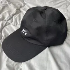 87's 刺繍ロゴ 黒キャップ