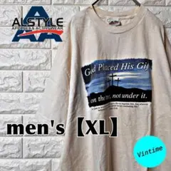 AH131【AAA】プリントTシャツ【メンズXL】ホワイト