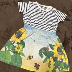 Eric Carle はらぺこあおむし　ストライプ柄 ワンピース 100cm