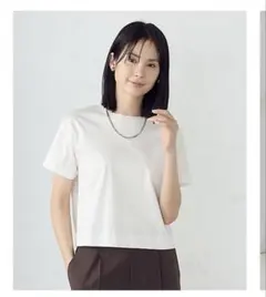 COMME CA ISM コムサイズム ボックスシルエット　クロップド丈Ｔシャツのサムネイル