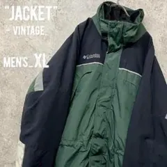 レア○フリースライナー付《コロンビア》マウンテンパーカー/グリーン/メンズXL