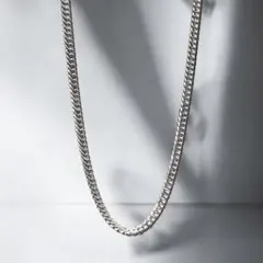 ダブル喜平ネックレス 60cm 幅5mm チタン 金属アレルギー対応 シルバーのサムネイル