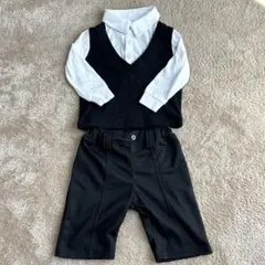 セレモニー　ベスト風ポロシャツ　ハーフパンツ