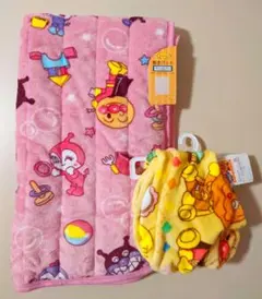 新品 アンパンマン お昼寝敷きパッド 70×120cm ひざ掛け毛布 2点セット