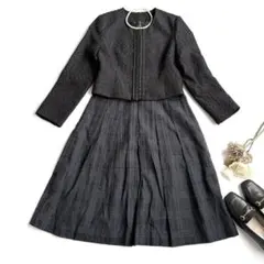 ルイエブティック オリジナルセレモニースーツ ツイードブラックジャケット L