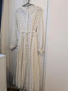 LILY BROWN ドット柄長袖ワンピース ONE SIZE