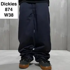 ディッキーズ874ワークパンツw38l34黒ブラック古着メンズ極太パンツボトムス