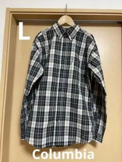 Columbia チェック柄長袖シャツ Lサイズ