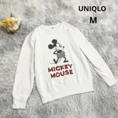【ユニクロ】UT ディズニー クルーネックトレーナー (M) ミッキー 白