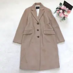 美品 ボッシュ ウールロングコート チェスターコート シンプル ベーシック Mのサムネイル