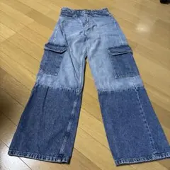 H&M ワイドパンツ　カーゴパンツ　キッズ　160 女の子　デニム