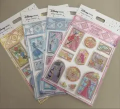 正規品 ディズニーストア ステンドグラス風ステッカー　４種セット