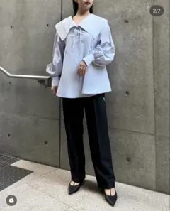 限定値下げ‼️【美品・送料込】CLANE BIG COLLAR BLOUSE