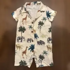 SHEIN 動物柄 半袖ロンパース 12-18M