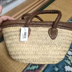ストロー レザー トートバッグ 小型