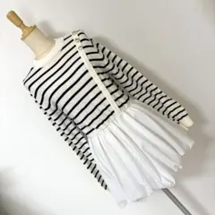 ♫ ジョイントスペース ペプラムボーダー トップス チュニックのサムネイル
