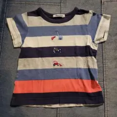 familiar ファミリア ボーダー Tシャツ 100cm はたらくくるまのサムネイル