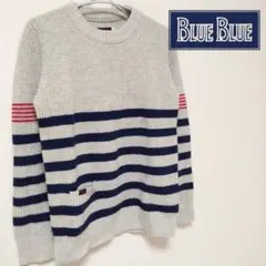 【良品】ブルーブルー BLUEBLUE ボーダー ニット セーター M 聖林公司