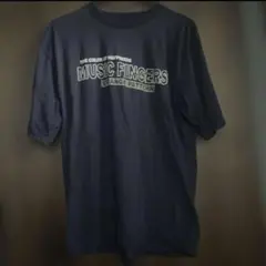 Usenich MUSIC FINGERS プリント Tシャツ ネイビー　M