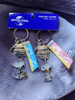 【新品未使用】USJスヌーピー ペアキーチェーン