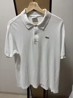 LACOSTE ホワイト ポロシャツ US L FR 5 PH094EL - メルカリ